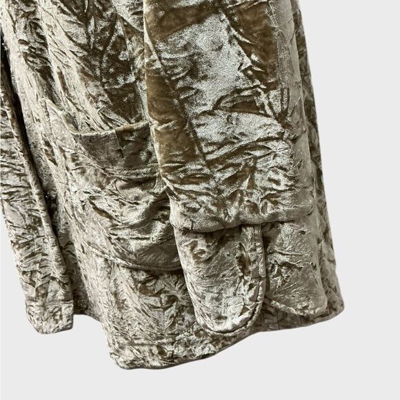 Mystree Crushed Velvet Sherpa Lined Jacket Shacklet Womens Large - Picture 3 of 7